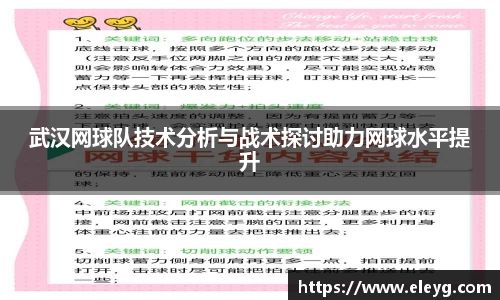 武汉网球队技术分析与战术探讨助力网球水平提升