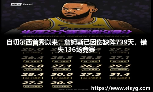 自切尔西首秀以来，詹姆斯已因伤缺阵739天，错失136场竞赛